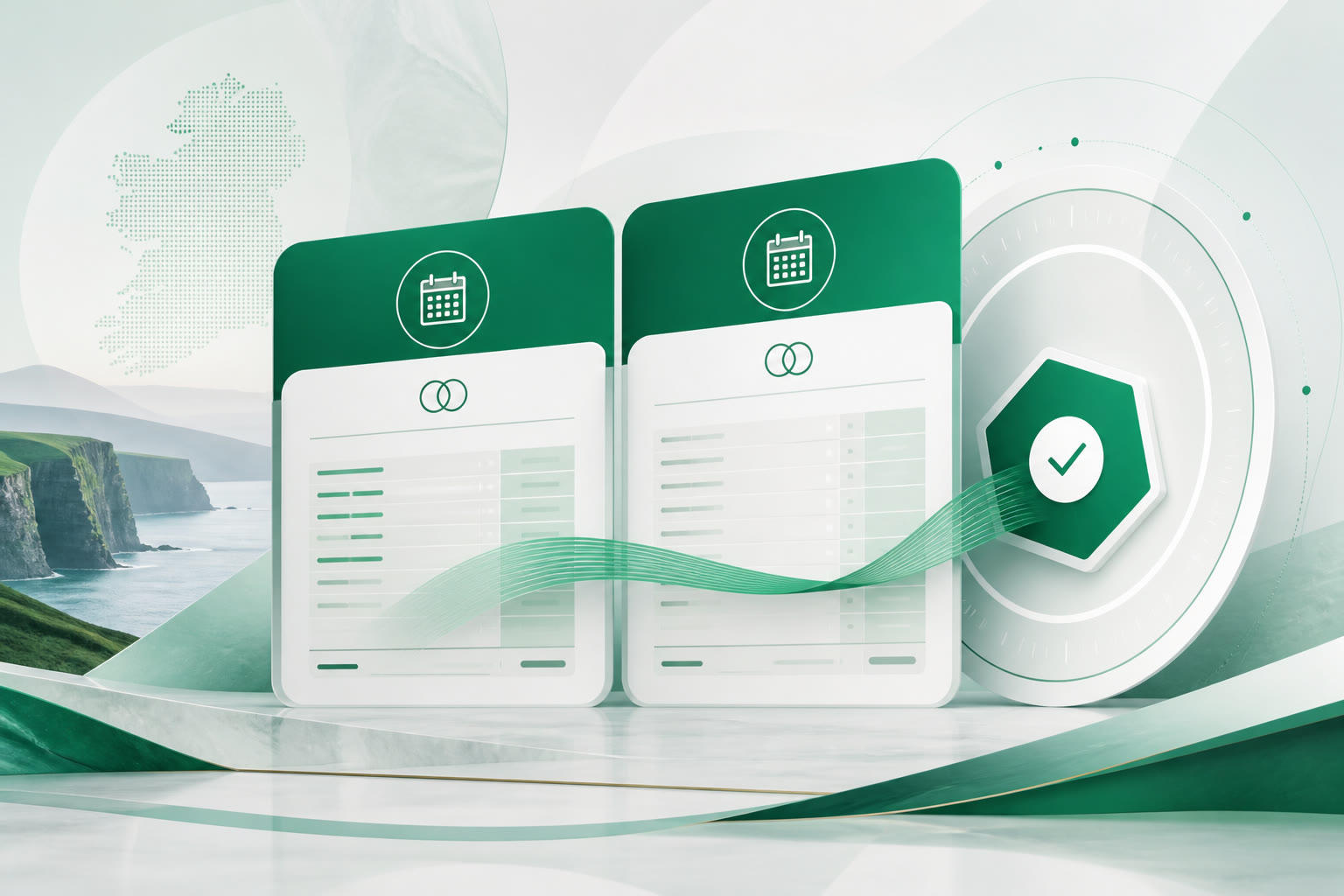 Cover illustration for "Ireland Bi-Monthly VAT: July–August Pack Due 19 September 2026" — VAT article on FinnAccountings