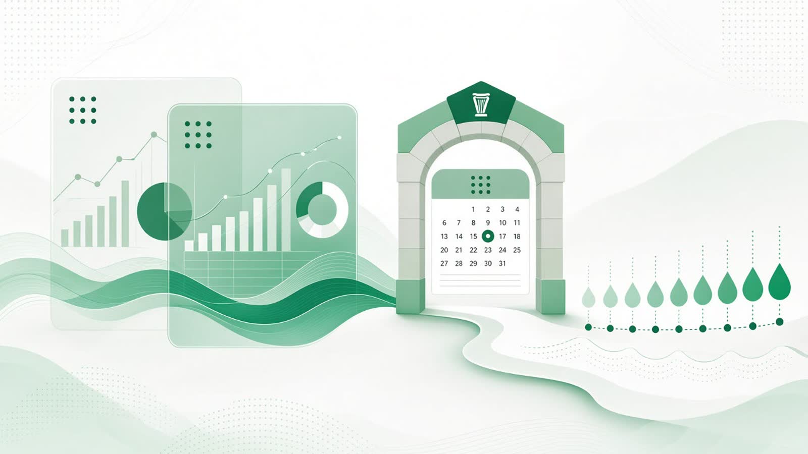 Cover illustration for "Twelve Days to 19 September: Ireland Bi-Monthly VAT July–August" — VAT article on FinnAccountings