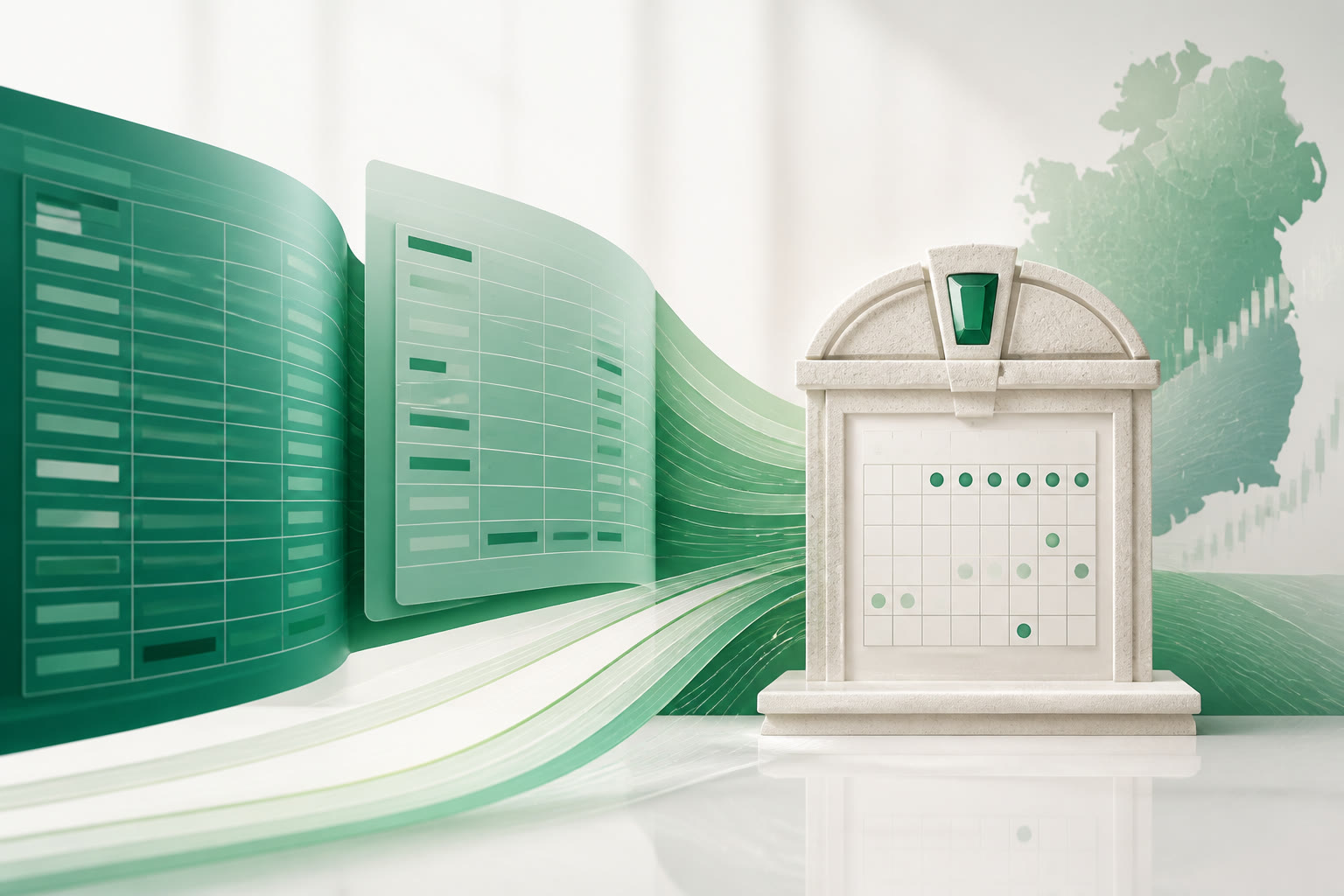 Cover illustration for "Twenty-Eight Days to 19 September: Ireland Bi-Monthly VAT July–August" — VAT article on FinnAccountings