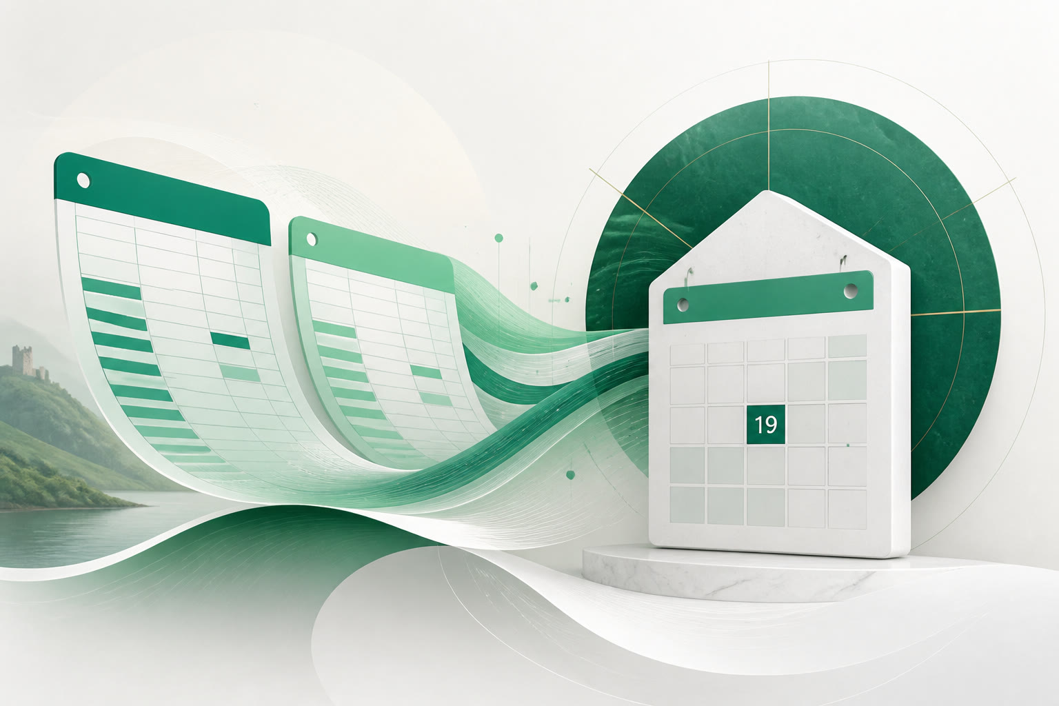 Cover illustration for "Twenty-Seven Days to 19 September: Ireland Bi-Monthly VAT July–August" — VAT article on FinnAccountings