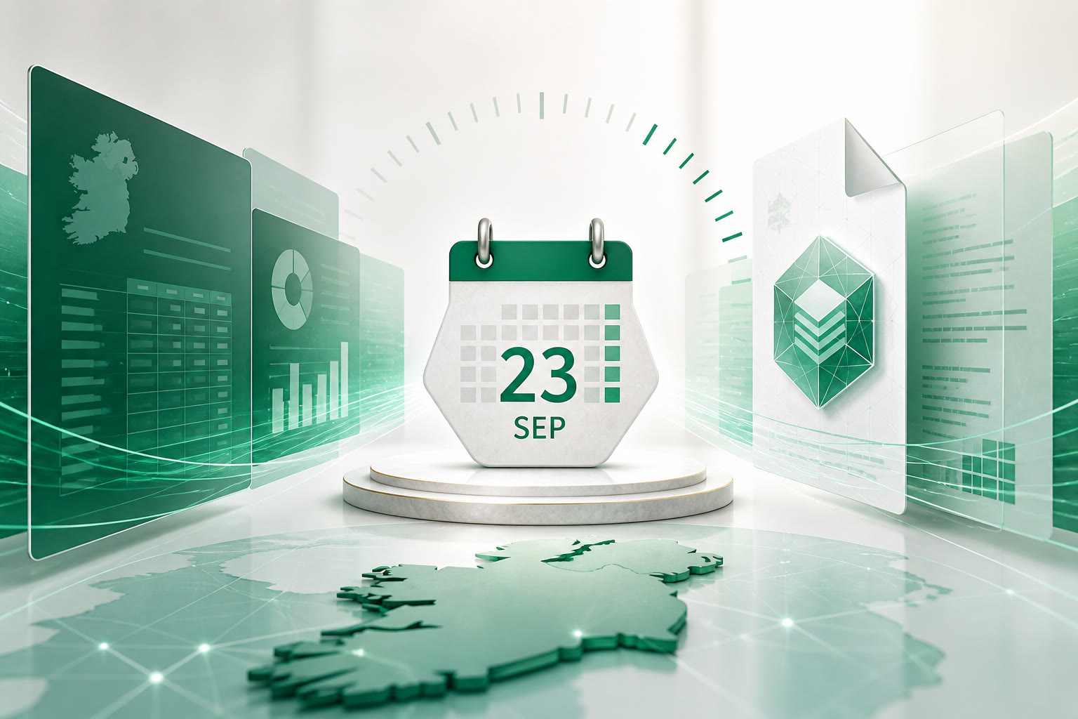 Cover illustration for "Twenty-One Days to 23 September: Ireland CT1 for December Year-Ends" — Tax article on FinnAccountings