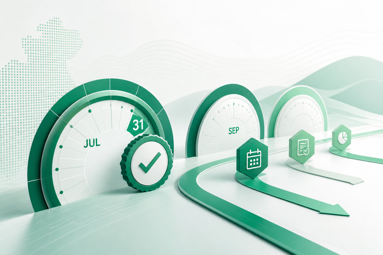 Cover illustration for "Ireland ROS Monday Kickoff: Clear IOSS Then Lock September" — Compliance article on FinnAccountings