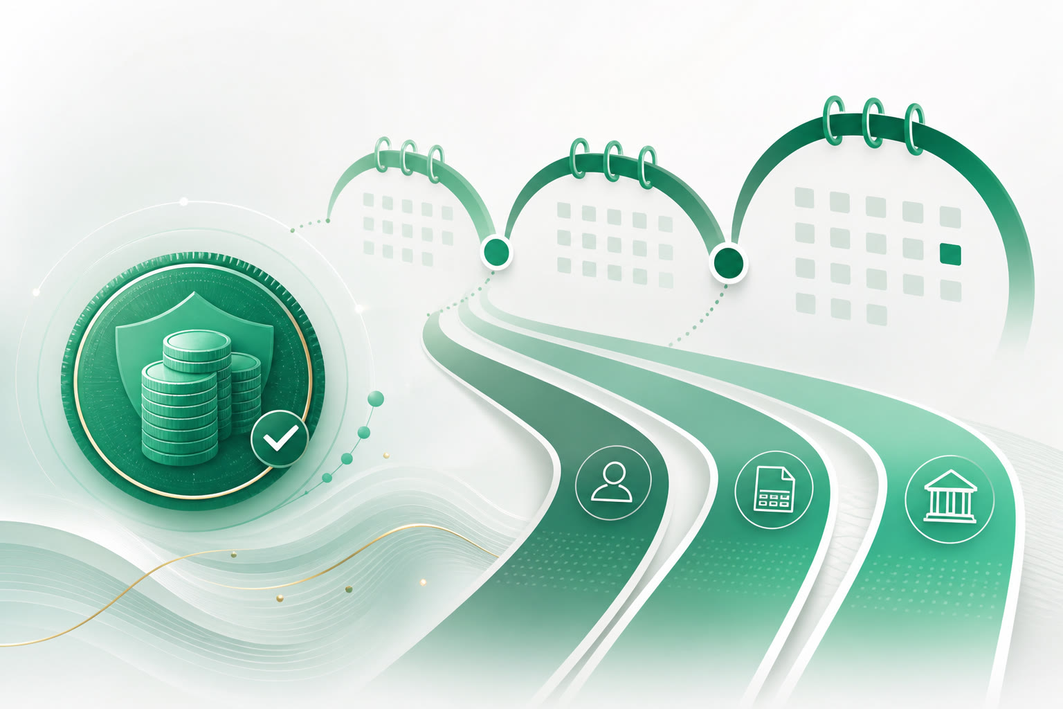 Cover illustration for "Ireland ROS September Week Two: PAYE, VAT, CT1 Sequencing" — Compliance article on FinnAccountings