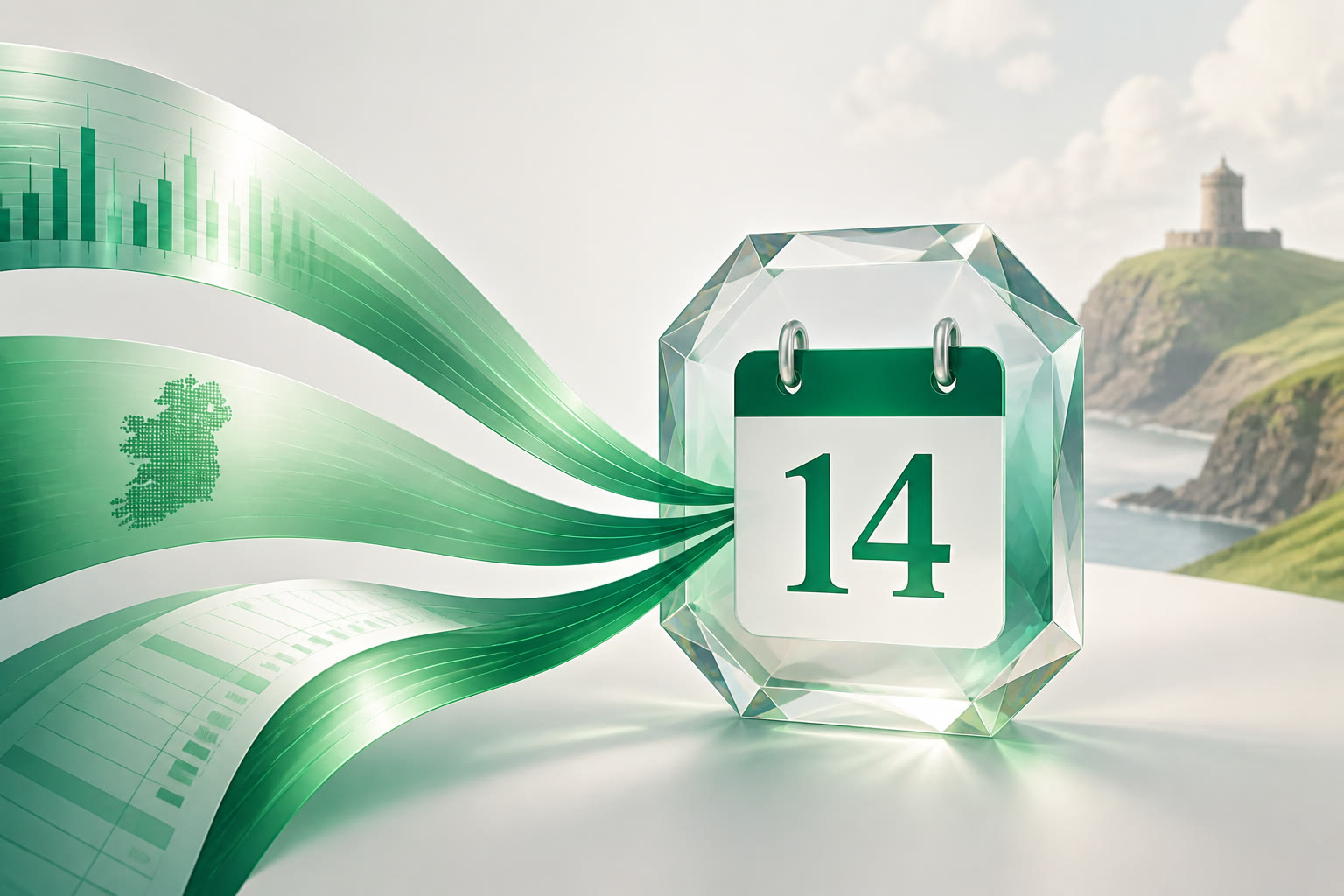 Cover illustration for "Seventeen Days to 14 September: Ireland August PAYE Return" — Payroll article on FinnAccountings