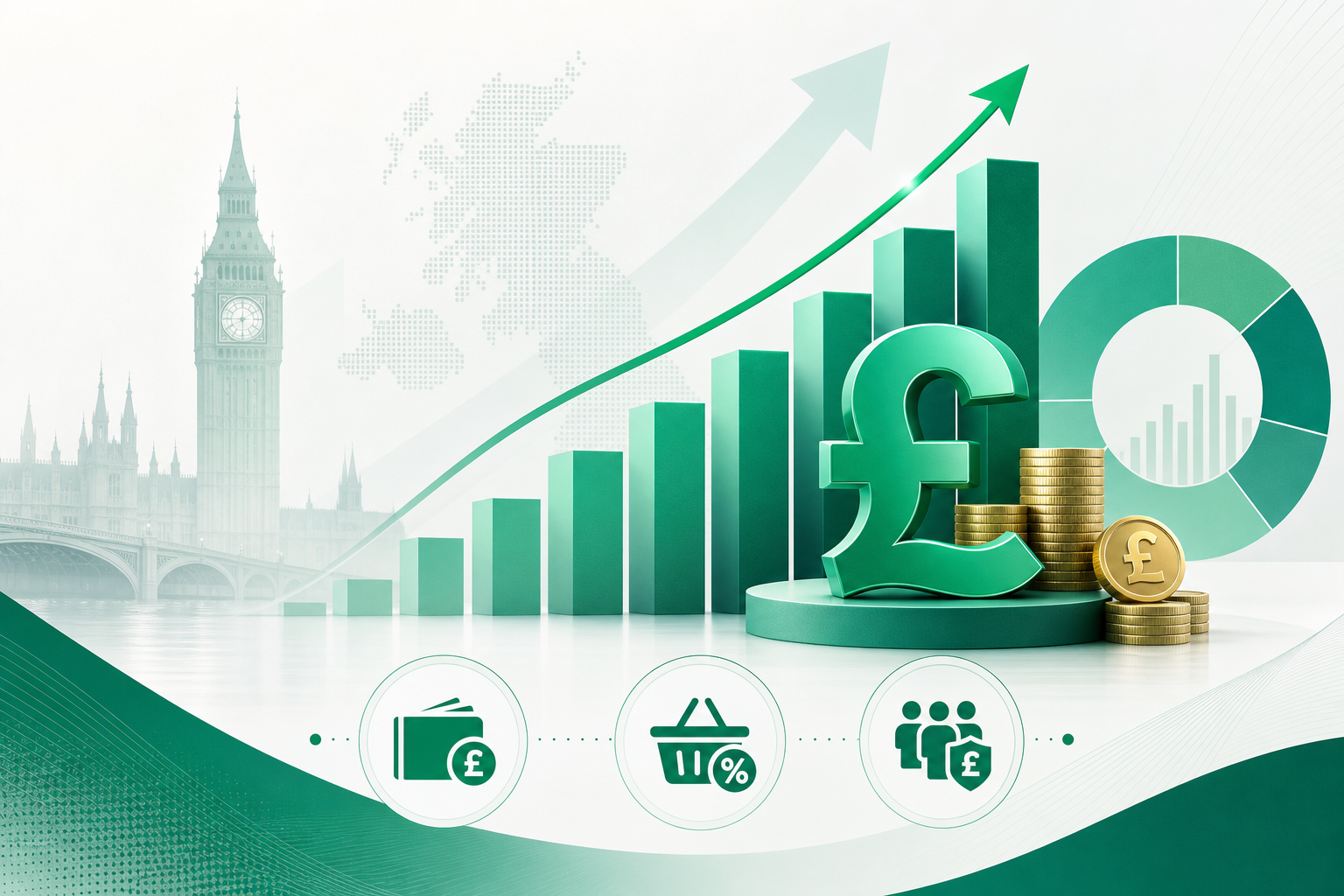 Cover illustration for "UK Tax Receipts Hit £938.8 Billion in 2025–26: HMRC Annual Bulletin Explained" — Finance article on FinnAccountings