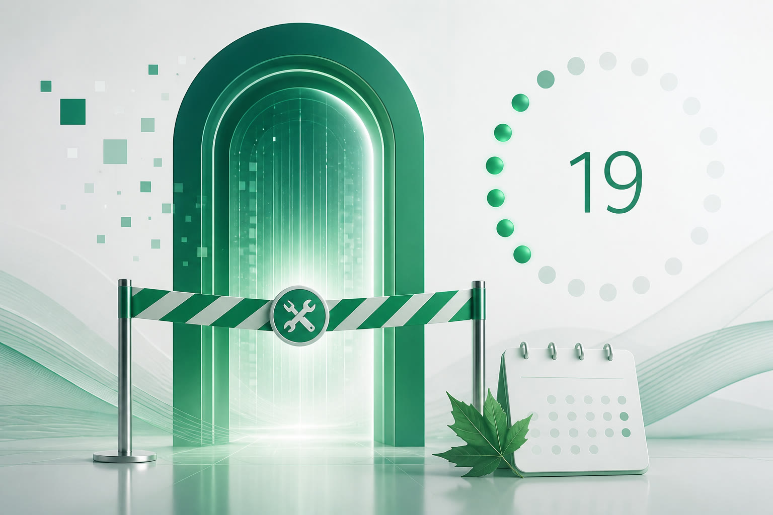 Cover illustration for "Nineteen Days to MTD Sign-Up Outage: Register Before 11 September" — Compliance article on FinnAccountings