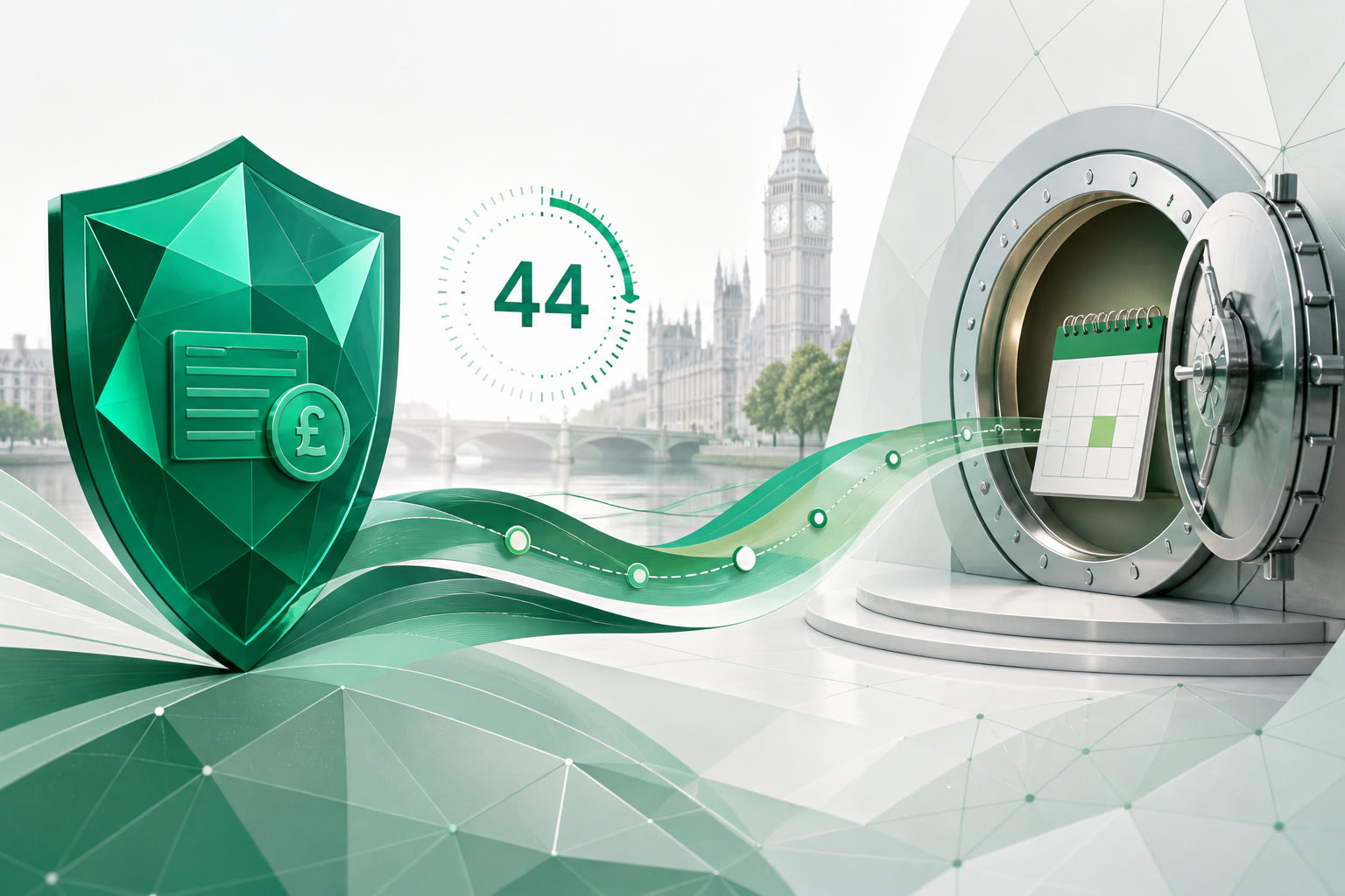 Cover illustration for "HMRC NICs Recovery Consultation: Forty-Four Days Left to 12 October 2026" — Payroll article on FinnAccountings