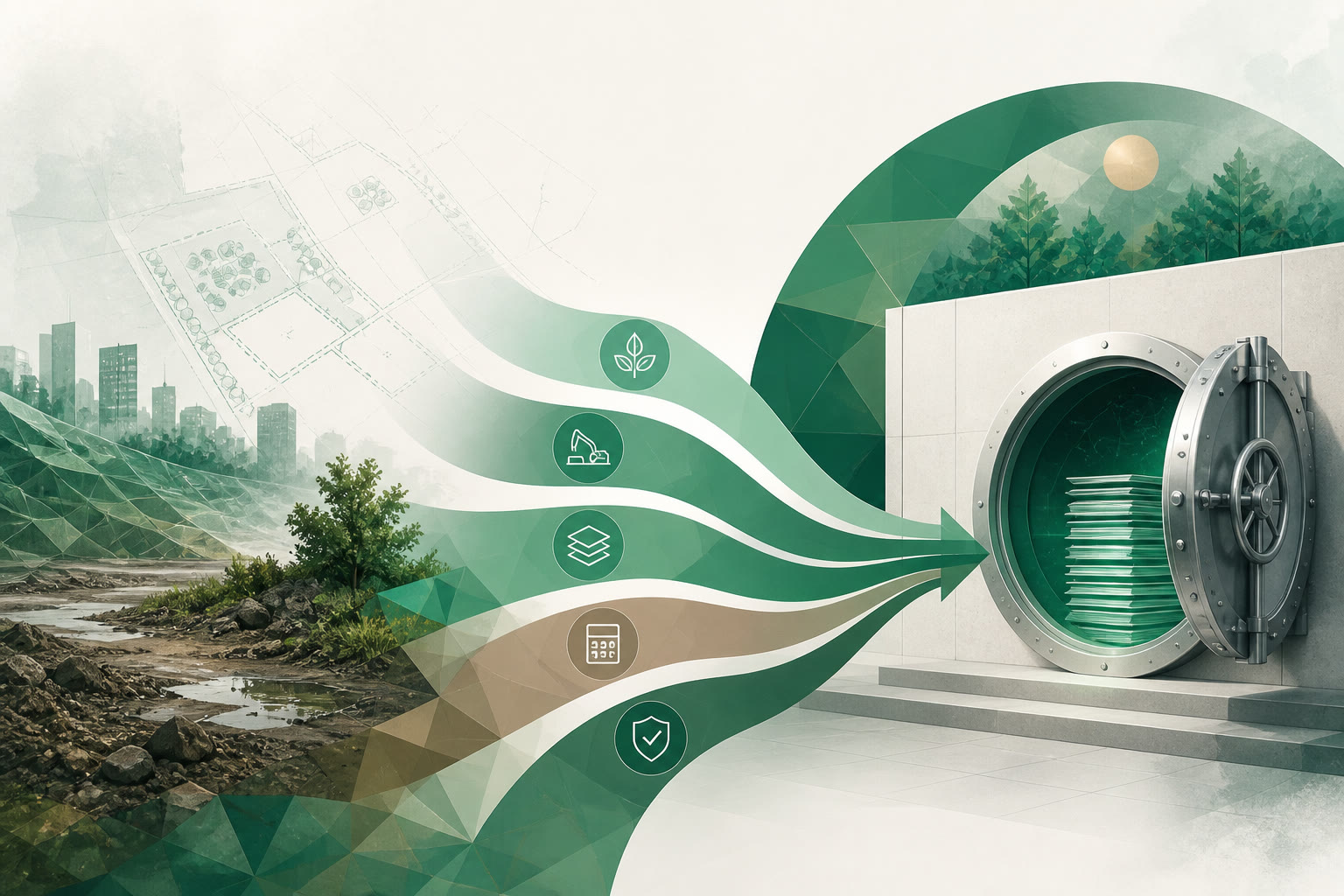Cover illustration for "Twenty Days to 21 September: Predevelopment Costs and Land Remediation Relief" — Compliance article on FinnAccountings